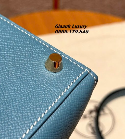 Túi Hermes Kelly Epsom Màu Blue Jean Siêu Cấp Vip 03