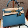 Túi Hermes Kelly Epsom Màu Blue Jean Siêu Cấp Vip01