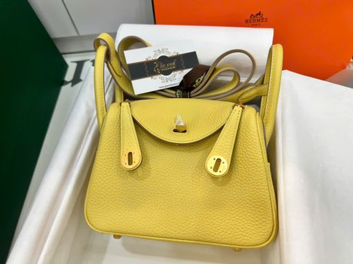 Túi Hermes Lindy 20 cm Togo Màu Vàng Vip Like Auth 01