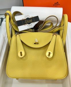 Túi Hermes Lindy 20 cm Togo Màu Vàng Vip Like Auth 02