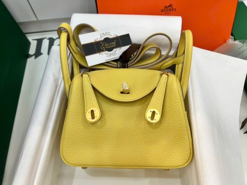 Túi Hermes Lindy 20 cm Togo Màu Vàng Vip Like Auth 02