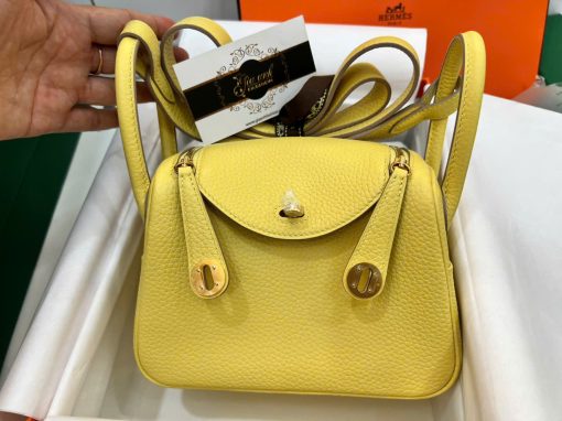 Túi Hermes Lindy 20 cm Togo Màu Vàng Vip Like Auth 3