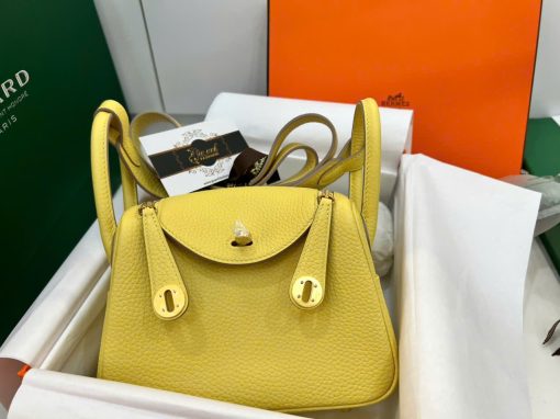 Túi Hermes Lindy 20 cm Togo Màu Vàng Vip Like Auth 04