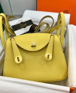 Túi Hermes Lindy 20 cm Togo Màu Vàng Vip Like Auth 05