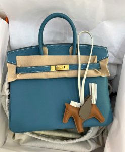 Túi Hermes Birkin 25 Togo Màu Xanh Dương Vip 02