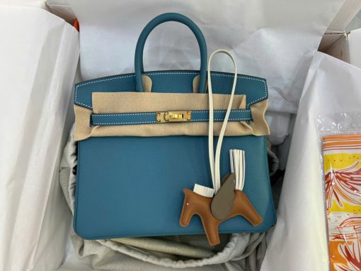 Túi Hermes Birkin 25 Togo Màu Xanh Dương Vip 03