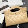 Túi Xách Chanel Mini 31 Da Bê Like Auth Màu Kem 05