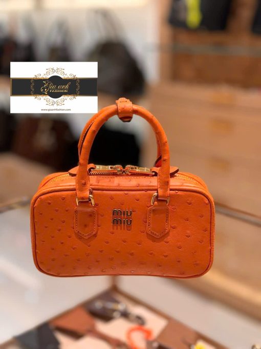 Túi Xách MiuMiu Da Đà Điểu Vip Like Auth 02