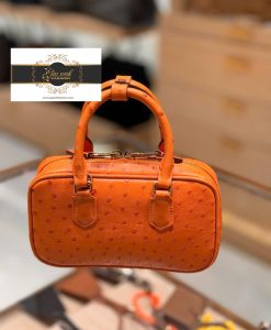Túi Xách MiuMiu Da Đà Điểu Vip Like Auth Màu Cam