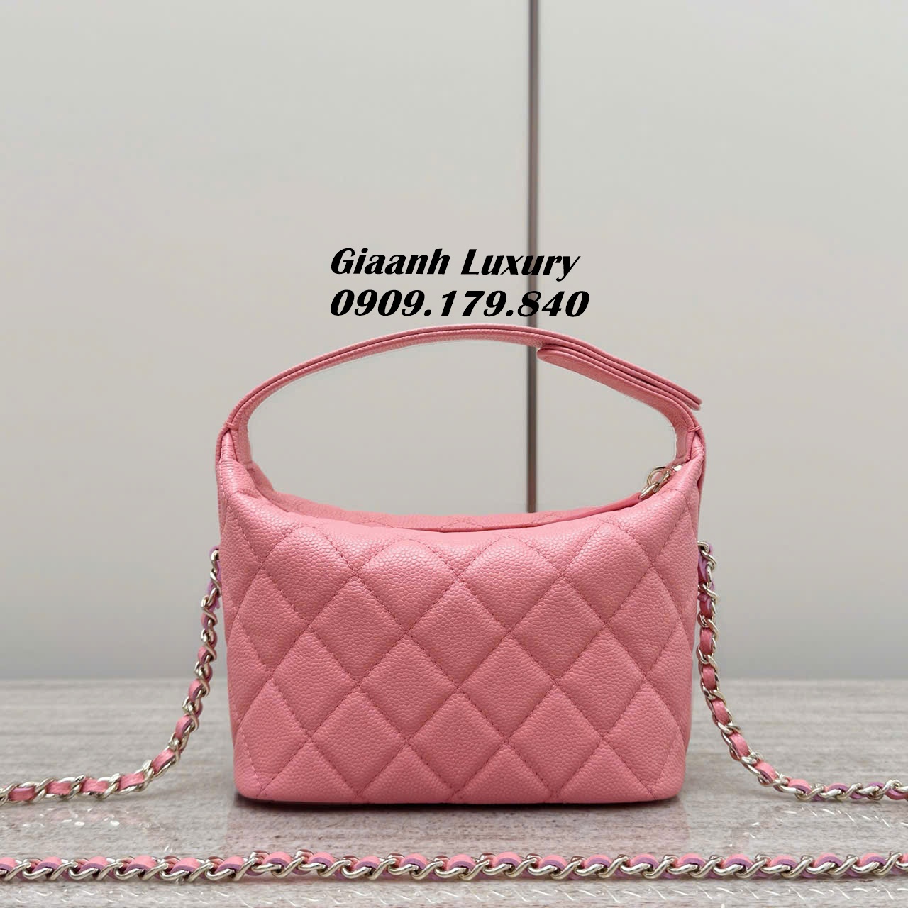 Túi Chanel Bento Box Bag Siêu Cấp Vip Like Auth - màu hồng caviar