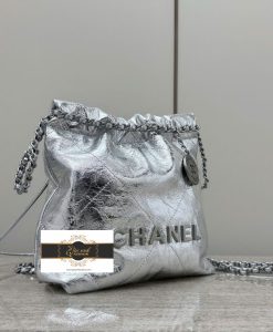 Túi Chanel 22 Mini Màu Bạc Siêu Cấp Vip Like Auth 02