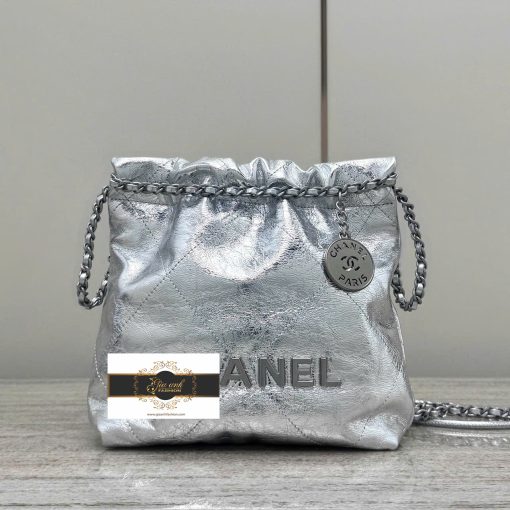 Túi Chanel 22 Mini Màu Bạc Siêu Cấp Vip Like Auth 3