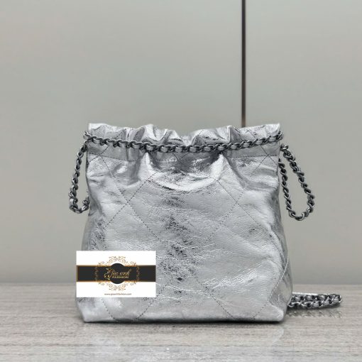 Túi Chanel 22 Mini Màu Bạc Siêu Cấp Vip Like Auth 5