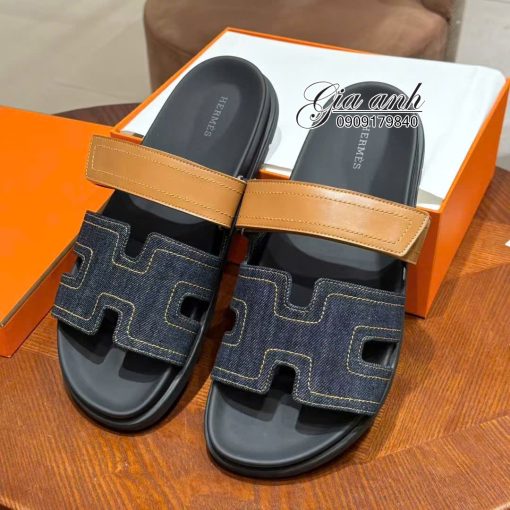 Dép Hermes Chypre Vải Denim Vip 01