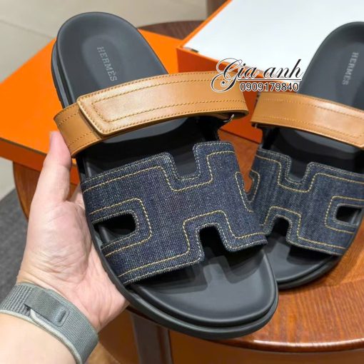 Dép Hermes Chypre Vải Denim Vip 02