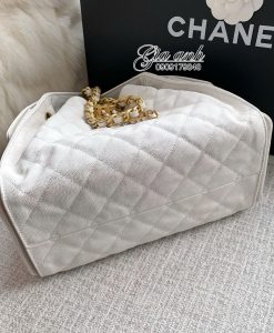 Túi Xách Chanel Hobo Da Caviar Màu Trắng Vip -2