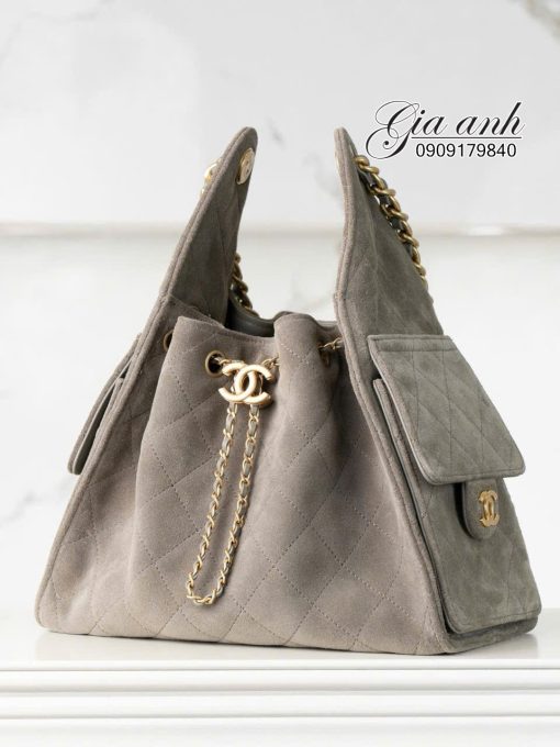 Túi Chanel Hobo 2025 Da Lộn Vip Like Auth 02