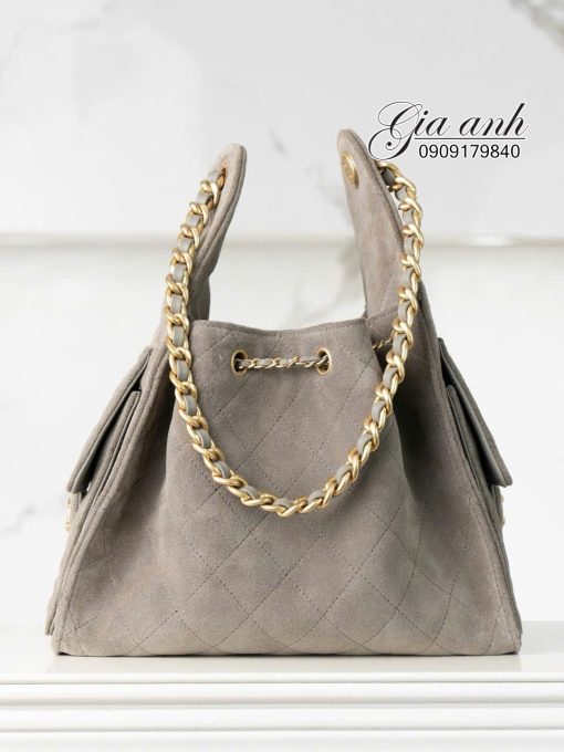 Túi Chanel Hobo 2025 Da Lộn Vip Like Auth 02
