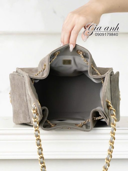 Túi Chanel Hobo 2025 Da Lộn Vip Like Auth 05