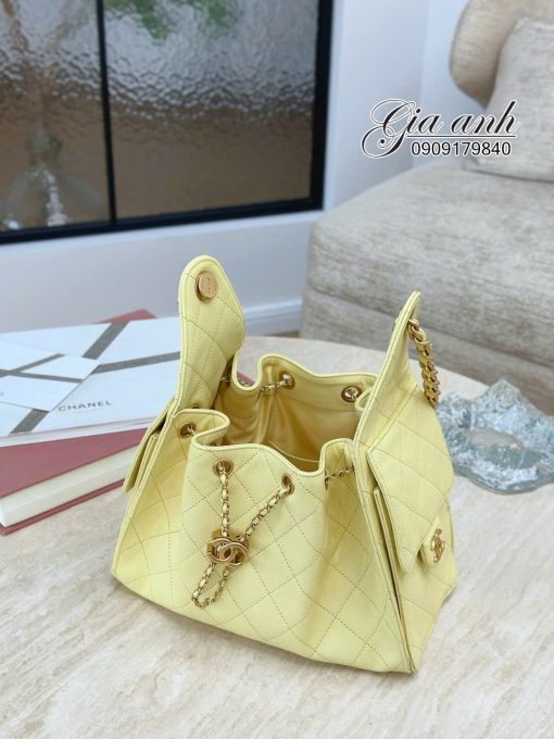 Túi Chanel Hobo Màu Vàng Size Small Like Auth 01