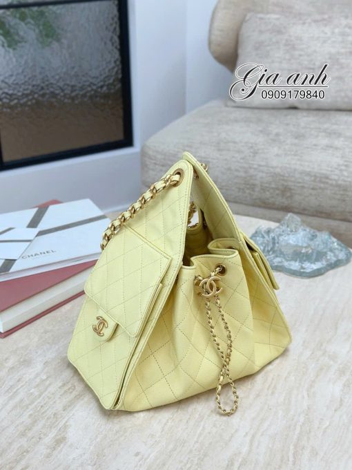 Túi Chanel Hobo Màu Vàng Size Small Like Auth 04
