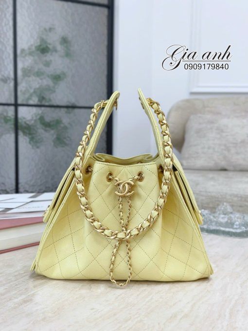 Túi Chanel Hobo Màu Vàng Size Small Like Auth 05
