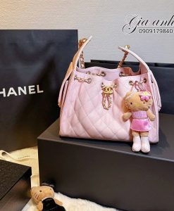 Túi Xách Chanel Hobo cỡ Nhỏ Màu Hồng Vip 03