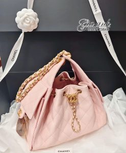 Túi Xách Chanel Hobo cỡ Nhỏ Màu Hồng Vip 04