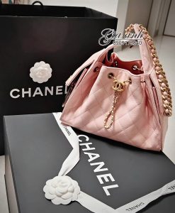 Túi Xách Chanel Hobo cỡ Nhỏ Màu Hồng Vip 05