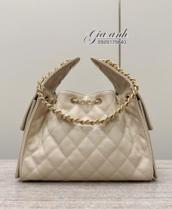 Túi Chanel Hobo Da Caviar Màu Kem Vip 4