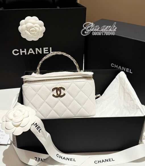 Túi Xách Chanel Vanity Vip Màu Trắng 01