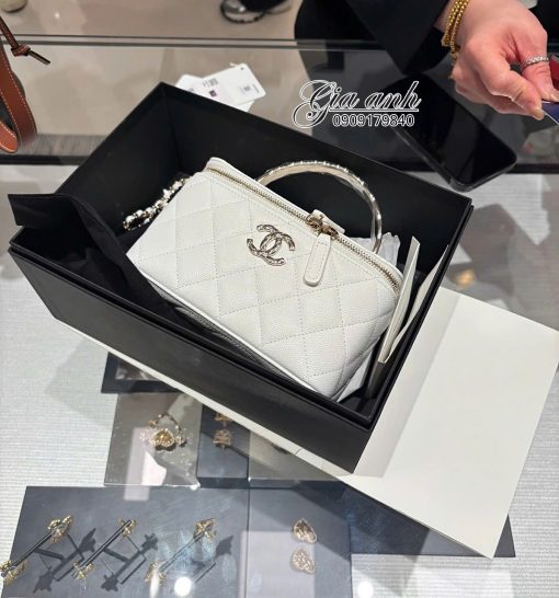 Túi Xách Chanel Vanity Vip Màu Trắng 04