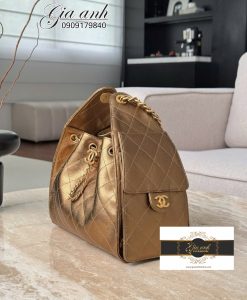 Túi Chanel Hobo 2025 Màu Vàng kim đậm Vip 02
