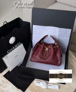 Túi Chanel Hobo size Small vip Màu Đỏ Rượu 02
