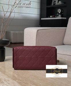 Túi Chanel Hobo size Small vip Màu Đỏ Rượu