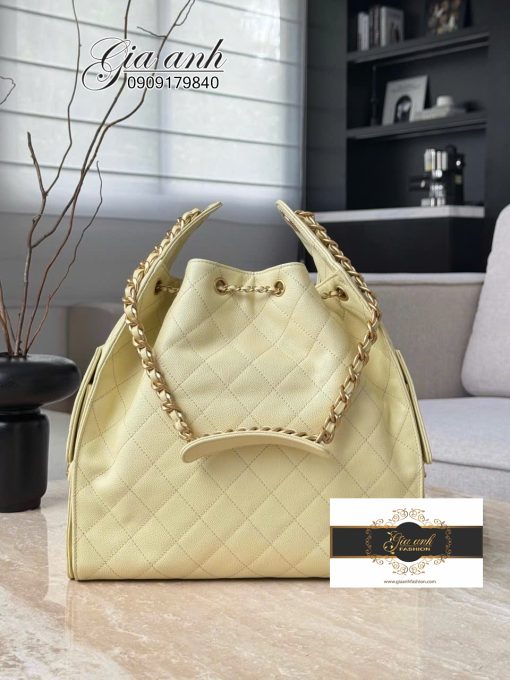 Túi Chanel Hobo Size Lớn Màu Vàng Vip 04