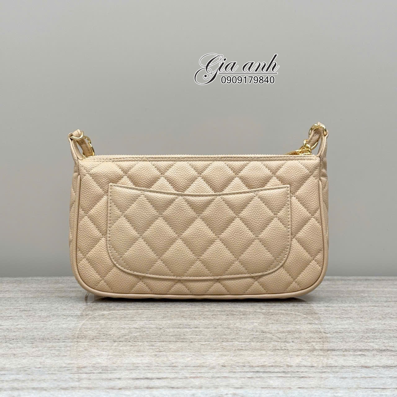 Túi Xách Chanel Siêu Cấp vip Like Auth màu kem 3