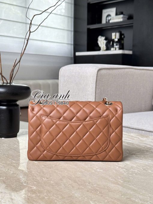 Túi Chanel Classic Vip 25 cm da Lamskin Màu Nâu 03