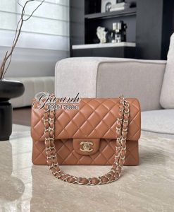 Túi Chanel Classic Vip 25 cm da Lamskin Màu Nâu 01