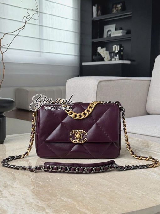 Túi Chanel 19 Vip màu new 2025 Đỏ rượu 4