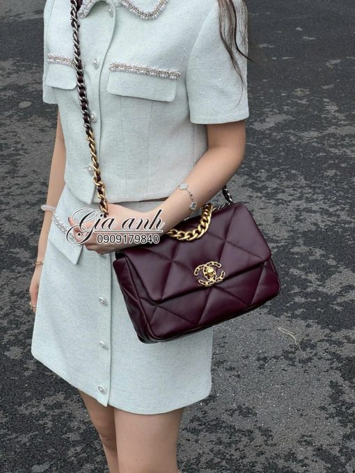 Túi Chanel 19 Vip màu new 2025 Đỏ rượu 3