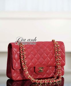 Túi Chanel Classic Caviar Màu Đỏ Vip Like Auth 02